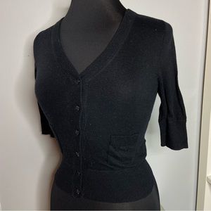 Black Crop Cardigan